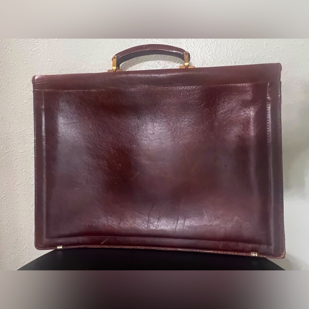 Vintage Renwick Verona Oxhide Leather Briefcase Lawyer Professional Office - Picture 3 of 16